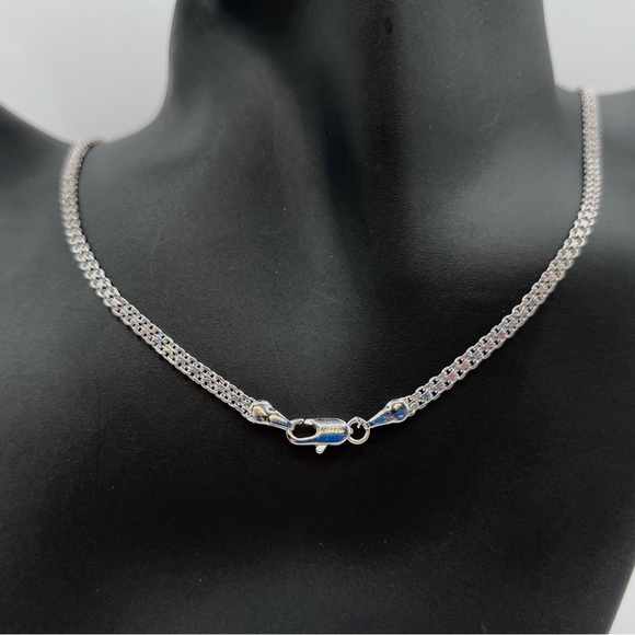 2 CT Natural Diamond Rhodium Evening Necklace - Picture 8 of 9